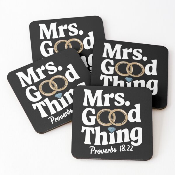 Item preview, Mrs Good Thing Proverbs 18:22 Christian Faith designed and sold by InklingIris.
