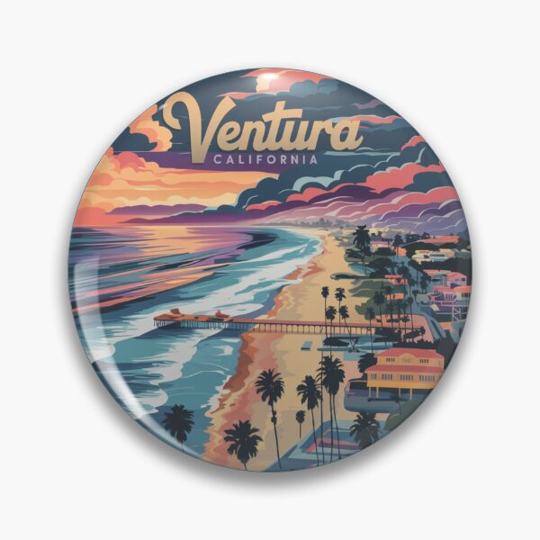 Item preview, Ventura, California - Sunset Pier and Palm Trees designed and sold by CircinusStore.