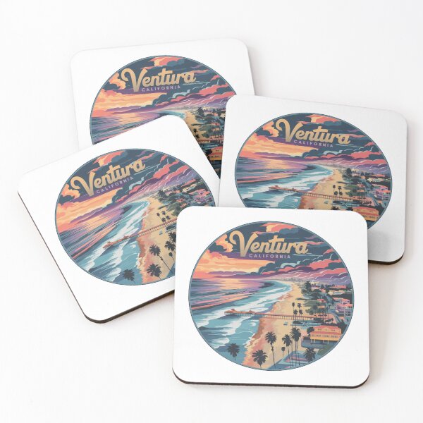 Item preview, Ventura, California - Sunset Pier and Palm Trees designed and sold by CircinusStore.