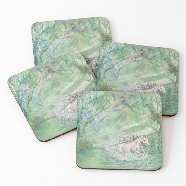 Item preview, Whispers of Renewal – Mystical Unicorn in a Forest Scene designed and sold by AJJARTSLLC.