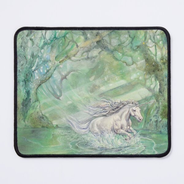 Item preview, Whispers of Renewal – Mystical Unicorn in a Forest Scene designed and sold by AJJARTSLLC.