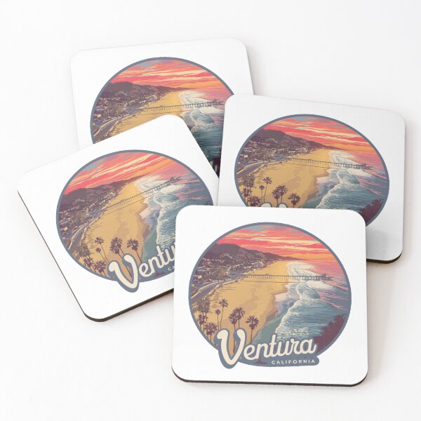 Item preview, Ventura, California - Sunset: Iconic Pier and Palm Trees designed and sold by CircinusStore.