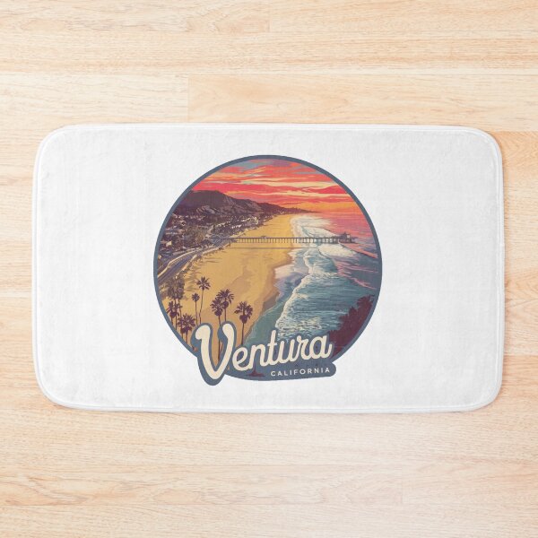 Item preview, Ventura, California - Sunset: Iconic Pier and Palm Trees designed and sold by CircinusStore.