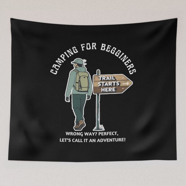 Item preview, Camping for Beginners - Wrong way? Let's call it an adventure! designed and sold by Designs-Labs.