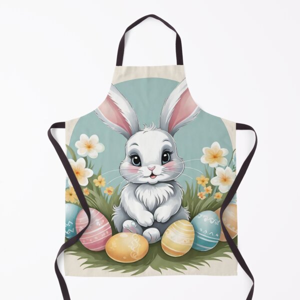 Item preview, Happy Easter Bunny and colorful Easter eggs and flowers V12 designed and sold by DreamingAwake1.