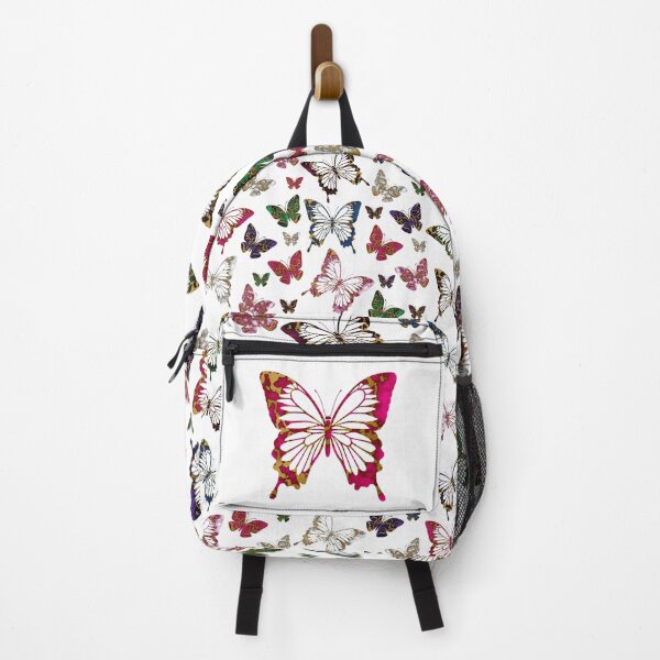 Item preview, Fun Bright Pink and Gold Marble Butterfly designed and sold by amgraphics.