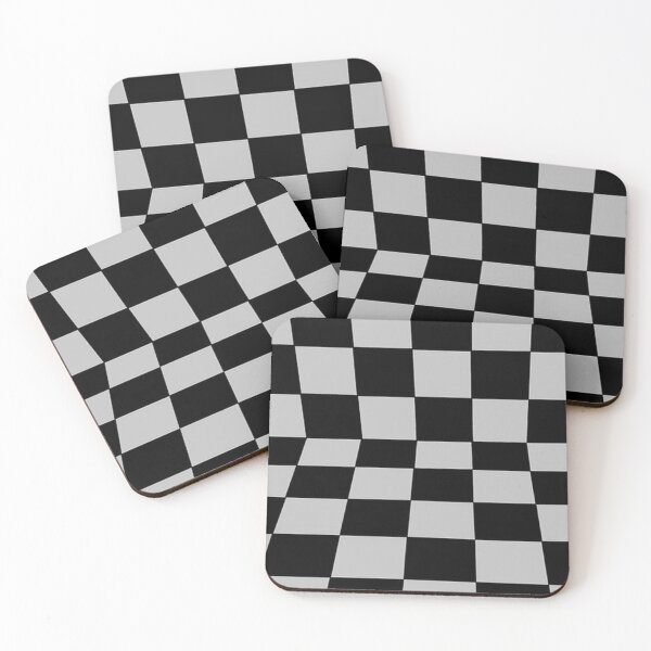 Item preview, Black and pale grey squares angled with a horizontal fold. designed and sold by claireseyeview.
