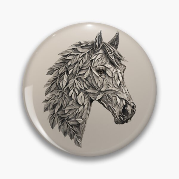 Item preview, GrayHorse, Horse, Autumn Horse, Colorful Horse, designed and sold by GOLDENGARDENART.