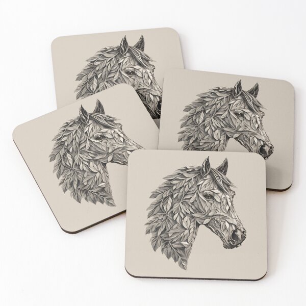 Item preview, GrayHorse, Horse, Autumn Horse, Colorful Horse, designed and sold by GOLDENGARDENART.