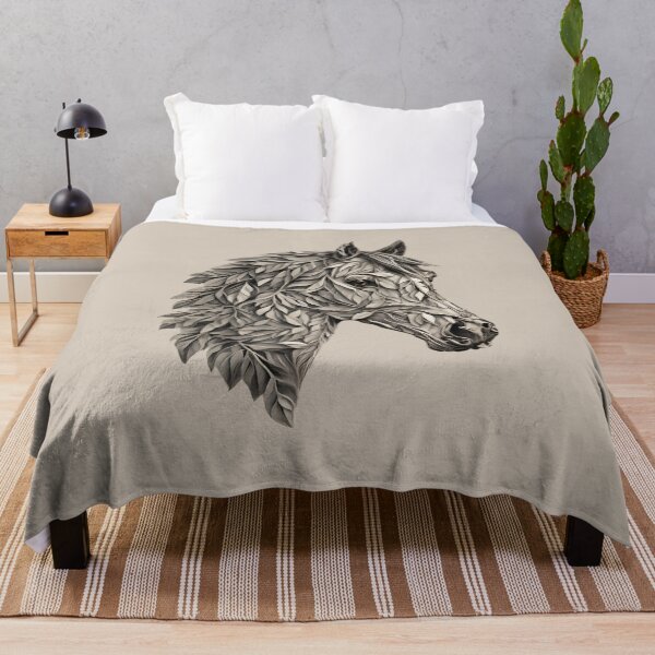 Item preview, GrayHorse, Horse, Autumn Horse, Colorful Horse, designed and sold by GOLDENGARDENART.
