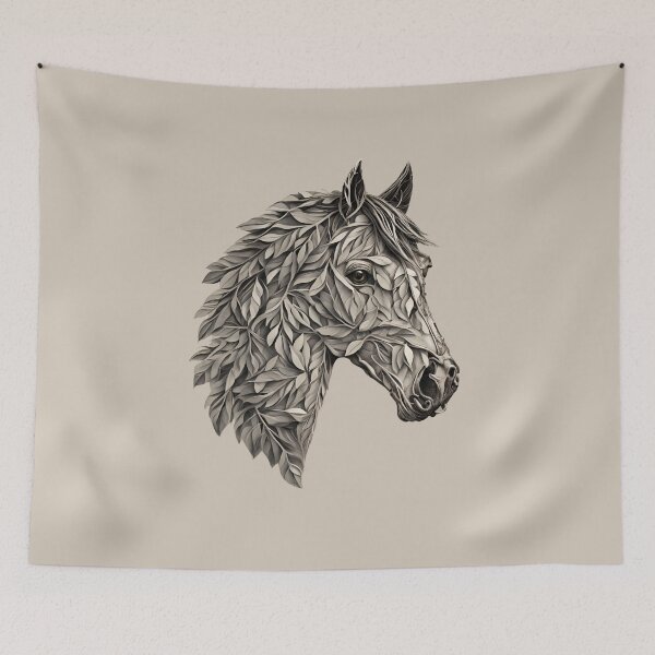 Item preview, GrayHorse, Horse, Autumn Horse, Colorful Horse, designed and sold by GOLDENGARDENART.