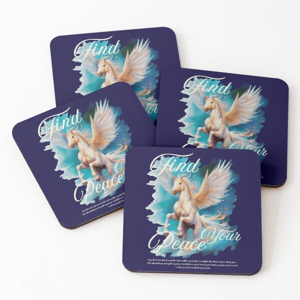 Item preview, Fing Your Peace - Flying Unicorn Water Color designed and sold by The magic  Yellow bus.