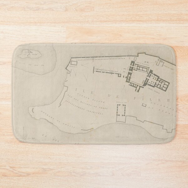 Item preview, Engraved map of Philae Island designed and sold by LegacyPressCo.