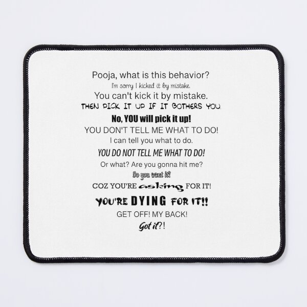 Item preview, Pooja what is this behaviour full dialogue designed and sold by DesignJiggy.