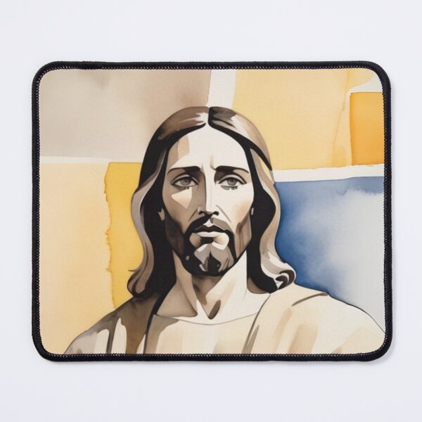 Item preview, Jesus in watercolor in beige n light indigo 2 designed and sold by Warih.