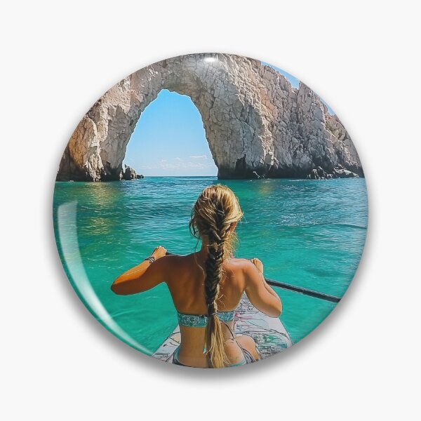 Item preview, Paddleboarding Cabo San Lucas Arch designed and sold by ACuriousshoppe.