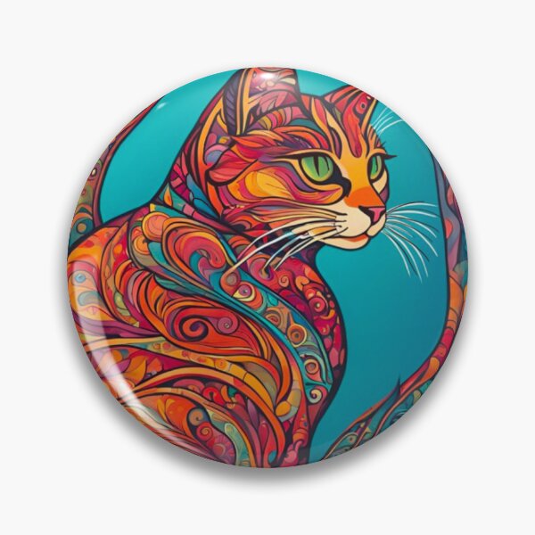 Item preview, Cool iron on patches cat sticker designed and sold by iiBellaArt.