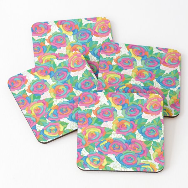 Item preview, Watercolor Rainbow Bouquet of Roses designed and sold by Pink Pineapple Works.