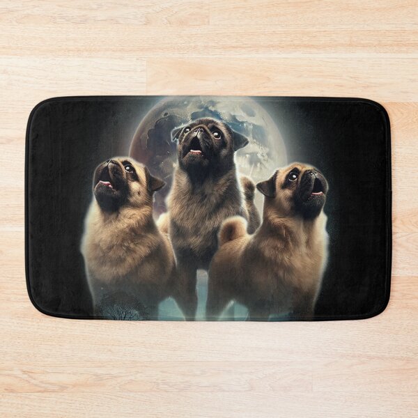 Item preview, Calling Pug lovers and pug moms and dads - Pug Moon Rising - Parody of Three Wolf Moon but with Pugs designed and sold by hitechmom.