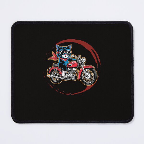 Item preview, Cat Riding a Motorcycle Funny Feline Kitten Bike Rider Art designed and sold by MagicSD Designs.