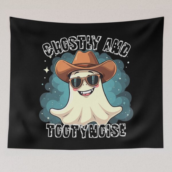Item preview, Ghostly Cowboy TootyNoise Cartoon designed and sold by Taans-Creation.