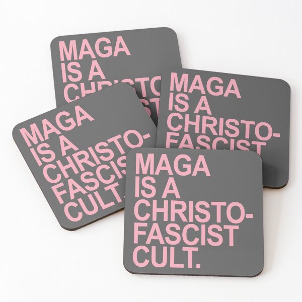 Item preview, MAGA is a christofascist cult - pink designed and sold by Thelittlelord.