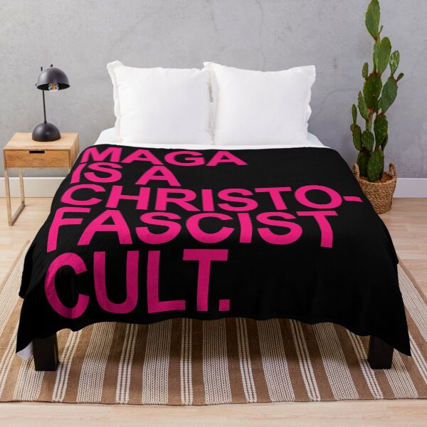 Item preview, MAGA is a christofascist cult - hot pink designed and sold by Thelittlelord.