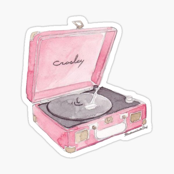Item preview, Watercolor Record Player designed and sold by BoutiqueOfBella.