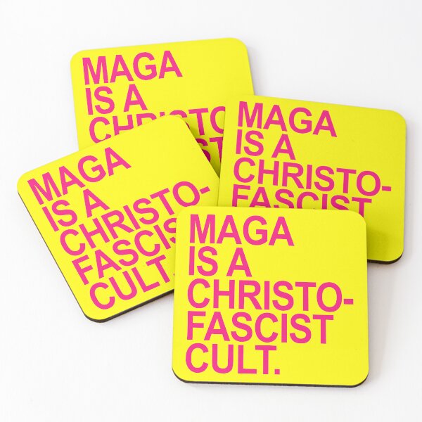 Item preview, MAGA is a christofascist cult - hot pink 2 designed and sold by Thelittlelord.