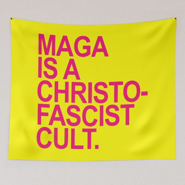 Item preview, MAGA is a christofascist cult - hot pink 2 designed and sold by Thelittlelord.