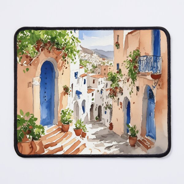 Item preview, Mykonos Greece Watercolor designed and sold by Magnolia Valley Art.