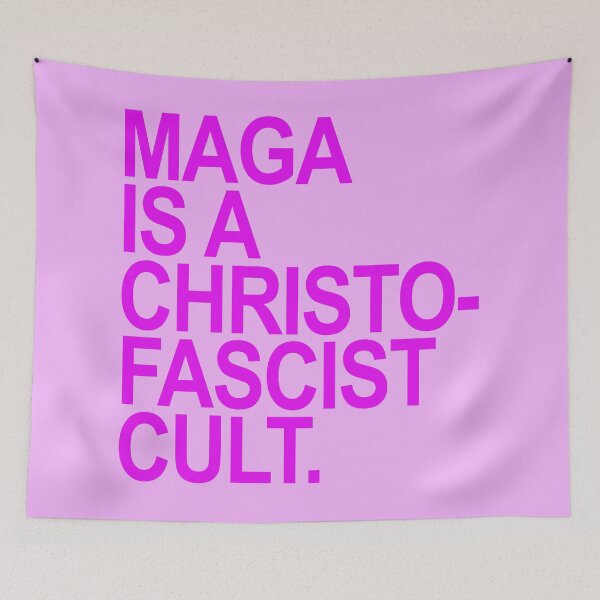 Item preview, MAGA is a christofascist cult - violet 2 designed and sold by Thelittlelord.
