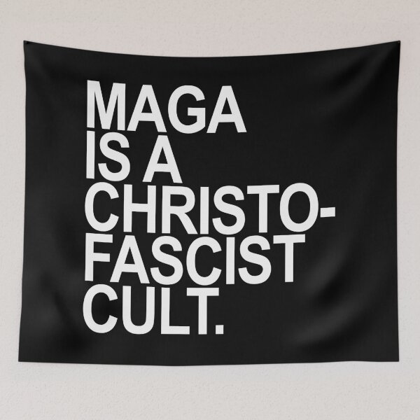 Item preview, MAGA is a christofascist cult - white designed and sold by Thelittlelord.