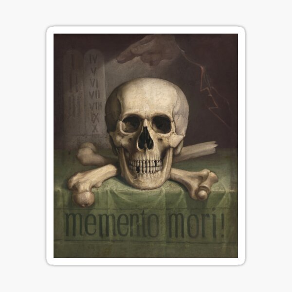 Item preview, Memento Mori: A stoic skull, a timeless reminder of stoicism  designed and sold by HistoryOnWalls.