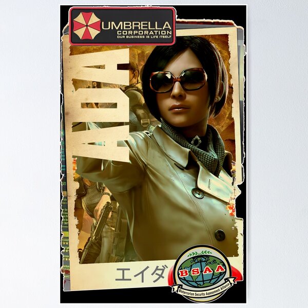 Artikel-Vorschau von Resident Evil Ada Wong Klassische Retro-Gaming-Kunst, designt und verkauft von Back2Collage.