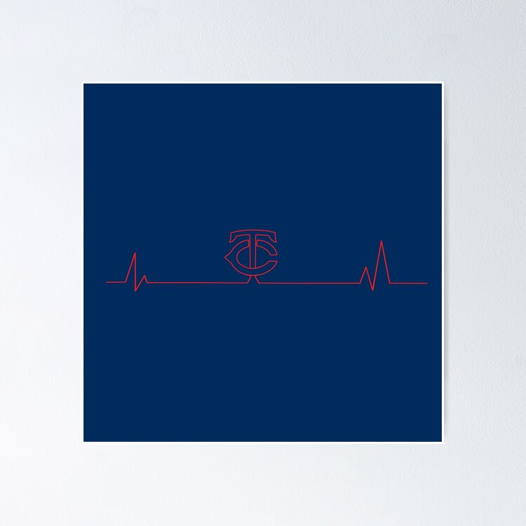 Minnesota Baseball Heartbeat Pulse  Sticker