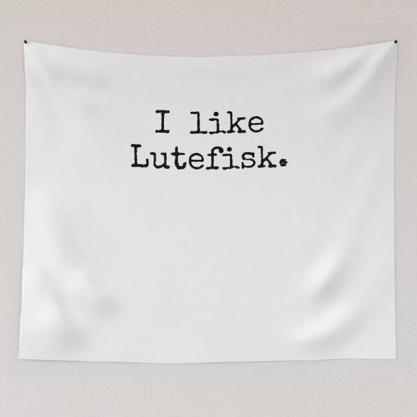 Item preview, I like Lutefisk Norwegian treat humor Midwestern vintage designed and sold by snowry.
