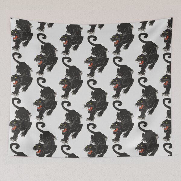 Item preview, Vintage MCM Art Deco Tattoo Style Black Panther designed and sold by acquiesce13.