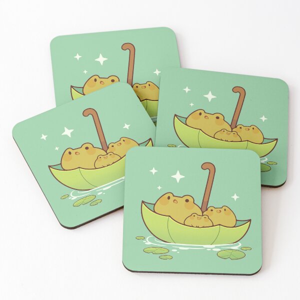 Item preview, Frogs floating in umbrella designed and sold by Rihnlin.