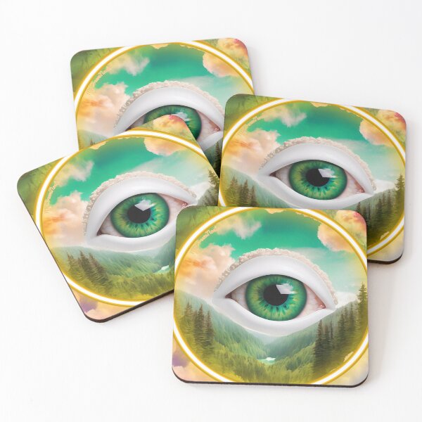 Item preview, Surreal Eye Nature Art – Mystical Forest Wall Decor designed and sold by My Dream Nook.
