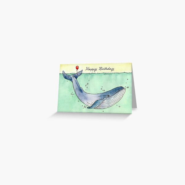Item preview, Whale Happy Birthday designed and sold by inKseparable.