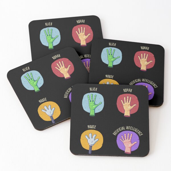 Item preview, Alien, human, mouse and ai hands designed and sold by SidAlexDesign.