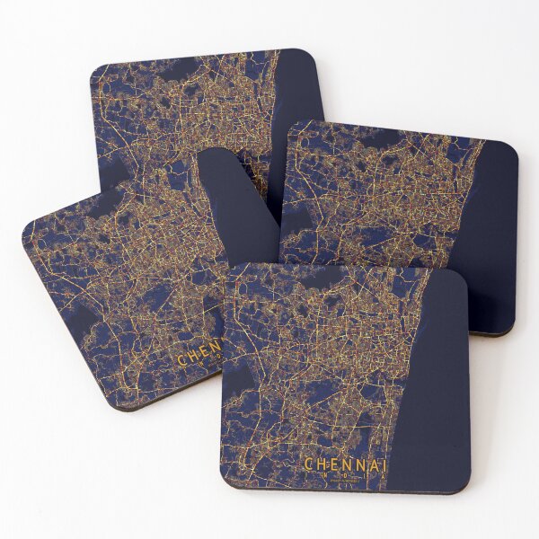 Item preview, Chennai, India Map - City At Night designed and sold by deMAP.