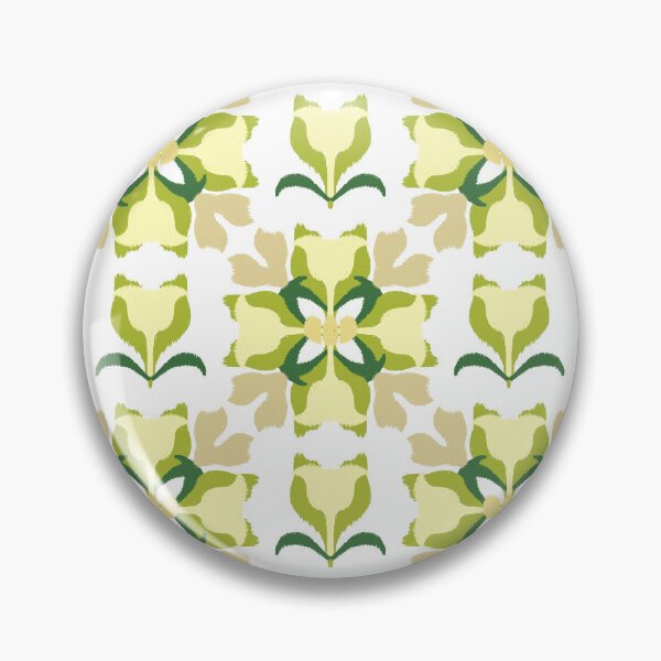 Item preview, Simple yellow and green ikat floral seamless pattern designed and sold by RIYA SIRI.