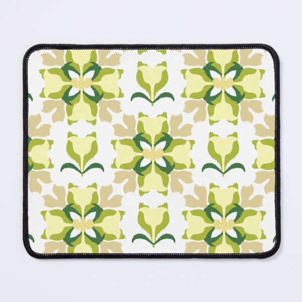Item preview, Simple yellow and green ikat floral seamless pattern designed and sold by RIYA SIRI.