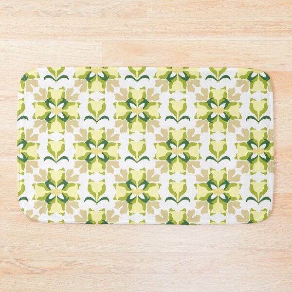 Item preview, Simple yellow and green ikat floral seamless pattern designed and sold by RIYA SIRI.