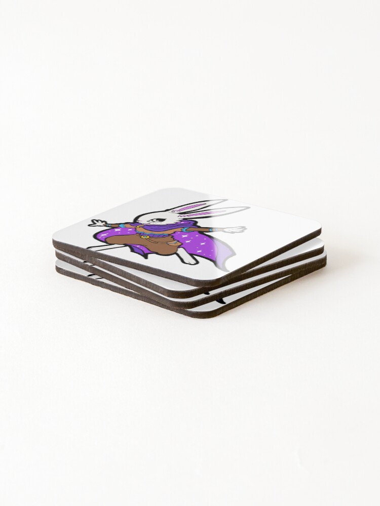 Thumbnail 4 of 5, Coasters (Set of 4), Sloth Machines Rabbit Wizard designed and sold by DonutMatter.