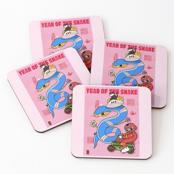 Item preview, CHINESE NEW YEAR SNAKE CUTE ANIME KAWAII PINK designed and sold by aydapadi.