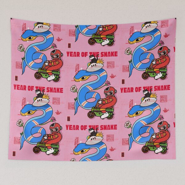 Item preview, CHINESE NEW YEAR SNAKE CUTE ANIME KAWAII PINK designed and sold by aydapadi.