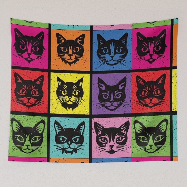 Item preview, Purrfect Pop Art - Multicolor Meow designed and sold by FaeryNuff.